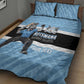 Afro Cricket Botswana Custom Quilt Bed Set Go Baggy Blues Zebra Mascot - African Pride
