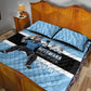 Afro Cricket Botswana Custom Quilt Bed Set Go Baggy Blues Zebra Mascot - African Pride