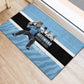 Afro Cricket Botswana Custom Rubber Doormat Go Baggy Blues Zebra Mascot - African Pride
