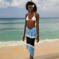 Afro Cricket Botswana Custom Sarong Go Baggy Blues Zebra Mascot - African Pride