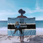 Afro Cricket Botswana Custom Sarong Go Baggy Blues Zebra Mascot - African Pride