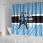 Afro Cricket Botswana Custom Shower Curtain Go Baggy Blues Zebra Mascot - African Pride