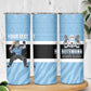 Afro Cricket Botswana Custom Skinny Tumbler Go Baggy Blues Zebra Mascot - African Pride