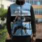 Custom Botswana Cricket Sleeveless Puffer Jacket Go Baggy Blues Zebra Mascot