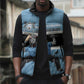 Custom Botswana Cricket Sleeveless Puffer Jacket Go Baggy Blues Zebra Mascot