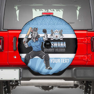 Afro Cricket Botswana Custom Spare Tire Cover Go Baggy Blues Zebra Mascot - African Pride
