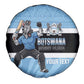 Afro Cricket Botswana Custom Spare Tire Cover Go Baggy Blues Zebra Mascot - African Pride