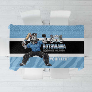 Afro Cricket Botswana Custom Tablecloth Go Baggy Blues Zebra Mascot - African Pride