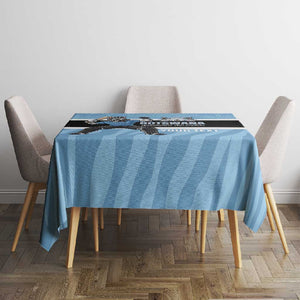 Afro Cricket Botswana Custom Tablecloth Go Baggy Blues Zebra Mascot - African Pride