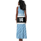 Afro Cricket Botswana Custom Tank Maxi Dress Go Baggy Blues Zebra Mascot - African Pride