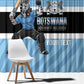 Afro Cricket Botswana Custom Window Curtain Go Baggy Blues Zebra Mascot - African Pride