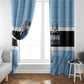 Afro Cricket Botswana Custom Window Curtain Go Baggy Blues Zebra Mascot - African Pride