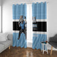Afro Cricket Botswana Custom Window Curtain Go Baggy Blues Zebra Mascot - African Pride