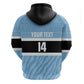 Afro Cricket Botswana Custom Zip Hoodie Go Baggy Blues Zebra Mascot - African Pride
