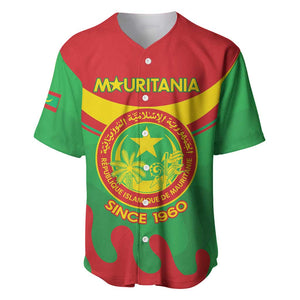 Personalized Mauritania Baseball Jersey Map Flag - Independence Day 1960
