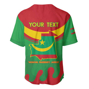 Personalized Mauritania Baseball Jersey Map Flag - Independence Day 1960