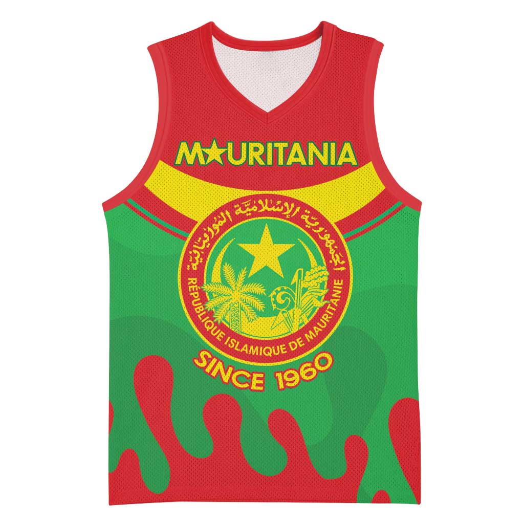 Personalized Mauritania Basketball Jersey Map Flag - Independence Day 1960 - African Pride