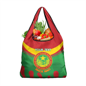 Personalized Mauritania Grocery Bag Map Flag - Independence Day 1960