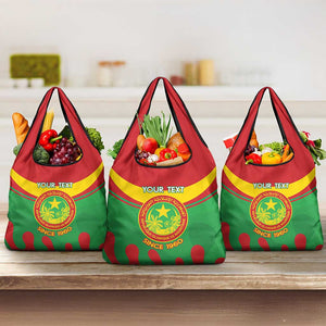 Personalized Mauritania Grocery Bag Map Flag - Independence Day 1960