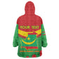 Personalized Mauritania KId Wearable Blanket Hoodie Map Flag - Independence Day 1960