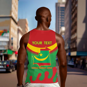 Personalized Mauritania Men Tank Top Map Flag - Independence Day 1960