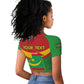 Personalized Mauritania Raglan Cropped T shirt Map Flag - Independence Day 1960