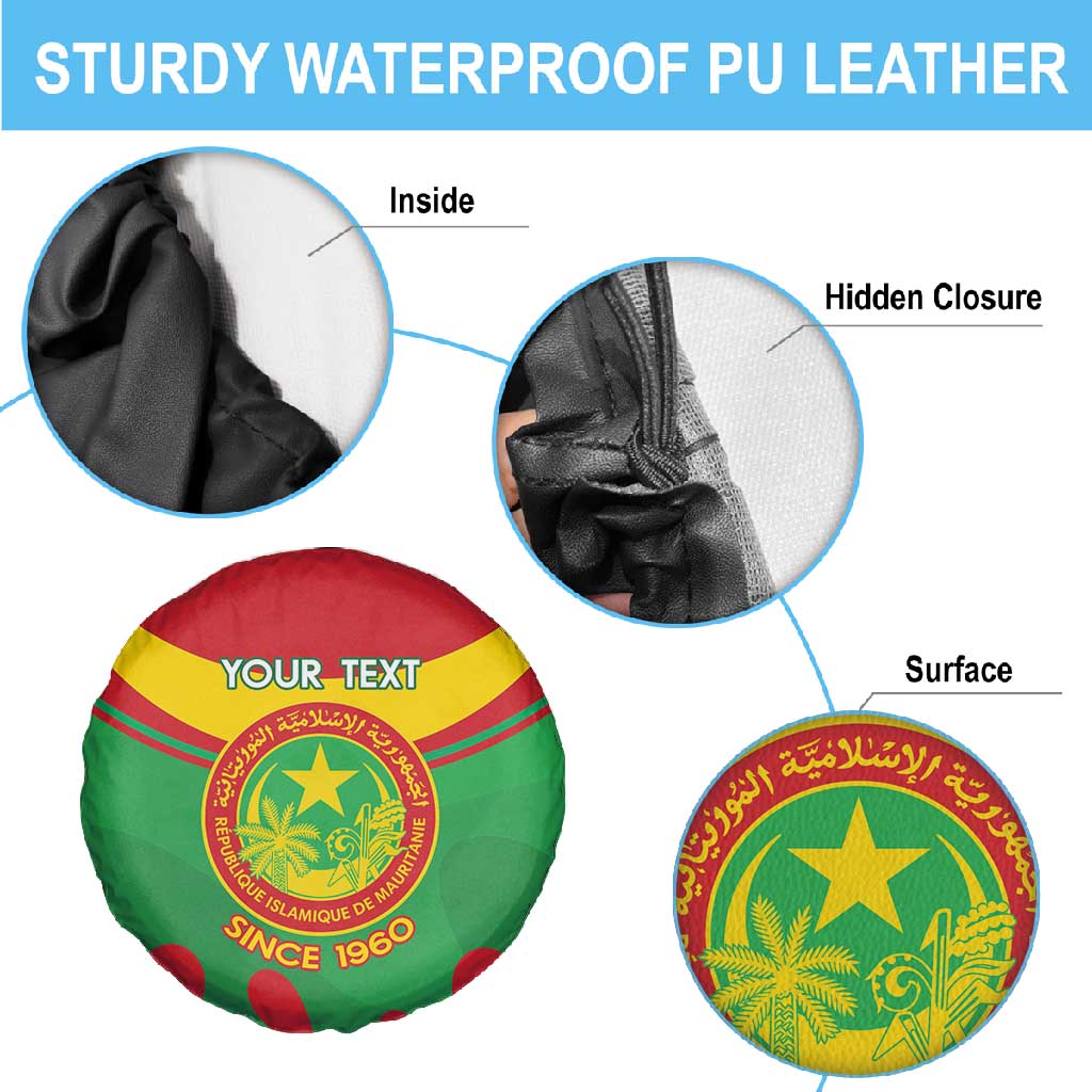 Personalized Mauritania Spare Tire Cover Map Flag - Independence Day 1960