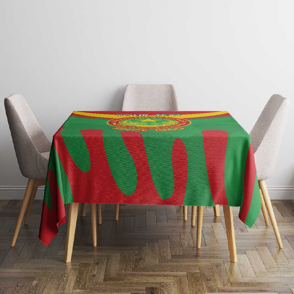 Personalized Mauritania Tablecloth Map Flag - Independence Day 1960