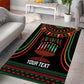 Personalized Afro-American Kwanzaa Area Rug Kinara Candles African Pattern