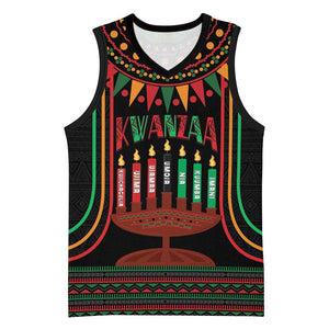Personalized Afro-American Kwanzaa Basketball Jersey Kinara Candles African Pattern - African Pride
