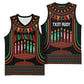 Personalized Afro-American Kwanzaa Basketball Jersey Kinara Candles African Pattern - African Pride