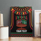 Personalized Afro-American Kwanzaa Canvas Wall Art Kinara Candles African Pattern