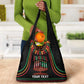 Personalized Afro-American Kwanzaa Grocery Bag Kinara Candles African Pattern