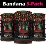 Personalized Afro-American Kwanzaa Neck Gaiter Kinara Candles African Pattern LT14