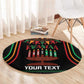 Personalized Afro-American Kwanzaa Round Carpet Kinara Candles African Pattern