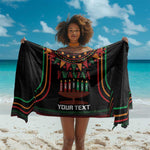 Personalized Afro-American Kwanzaa Sarong Kinara Candles African Pattern