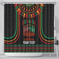 Personalized Afro-American Kwanzaa Shower Curtain Kinara Candles African Pattern