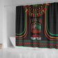 Personalized Afro-American Kwanzaa Shower Curtain Kinara Candles African Pattern