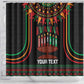 Personalized Afro-American Kwanzaa Shower Curtain Kinara Candles African Pattern