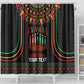 Personalized Afro-American Kwanzaa Shower Curtain Kinara Candles African Pattern
