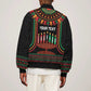 Personalized Afro-American Kwanzaa Sleeve Zip Bomber Jacket Kinara Candles African Pattern
