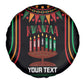 Personalized Afro-American Kwanzaa Spare Tire Cover Kinara Candles African Pattern