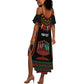 Personalized Afro-American Kwanzaa Summer Maxi Dress Kinara Candles African Pattern