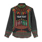 Personalized Afro-American Kwanzaa Women Casual Shirt Kinara Candles African Pattern LT14