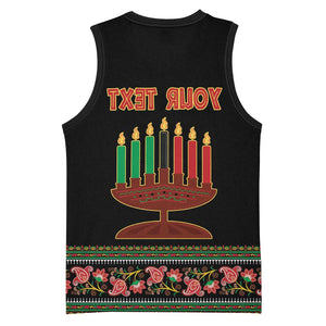 Personalized Afro-American Kwanzaa Basketball Jersey Dashiki Mix Paisley Pattern - African Pride