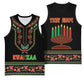 Personalized Afro-American Kwanzaa Basketball Jersey Dashiki Mix Paisley Pattern - African Pride