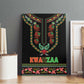 Afro-American Kwanzaa Canvas Wall Art Dashiki Mix Paisley Pattern
