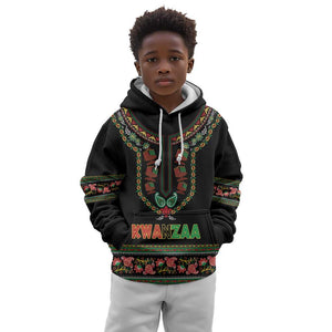 Personalized Afro-American Kwanzaa Kid Hoodie Dashiki Mix Paisley Pattern