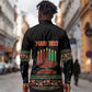 Personalized Afro-American Kwanzaa Long Sleeve Button Shirt Dashiki Mix Paisley Pattern