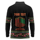 Personalized Afro-American Kwanzaa Long Sleeve Polo Shirt Dashiki Mix Paisley Pattern